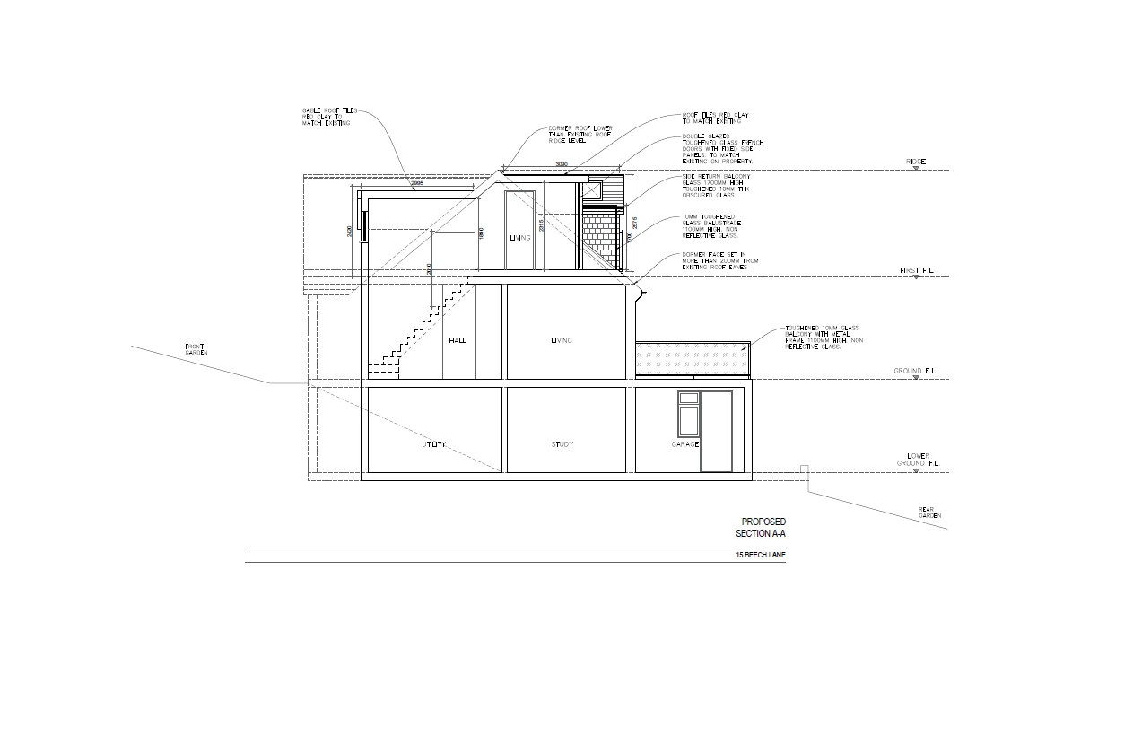 Architectural section drawing