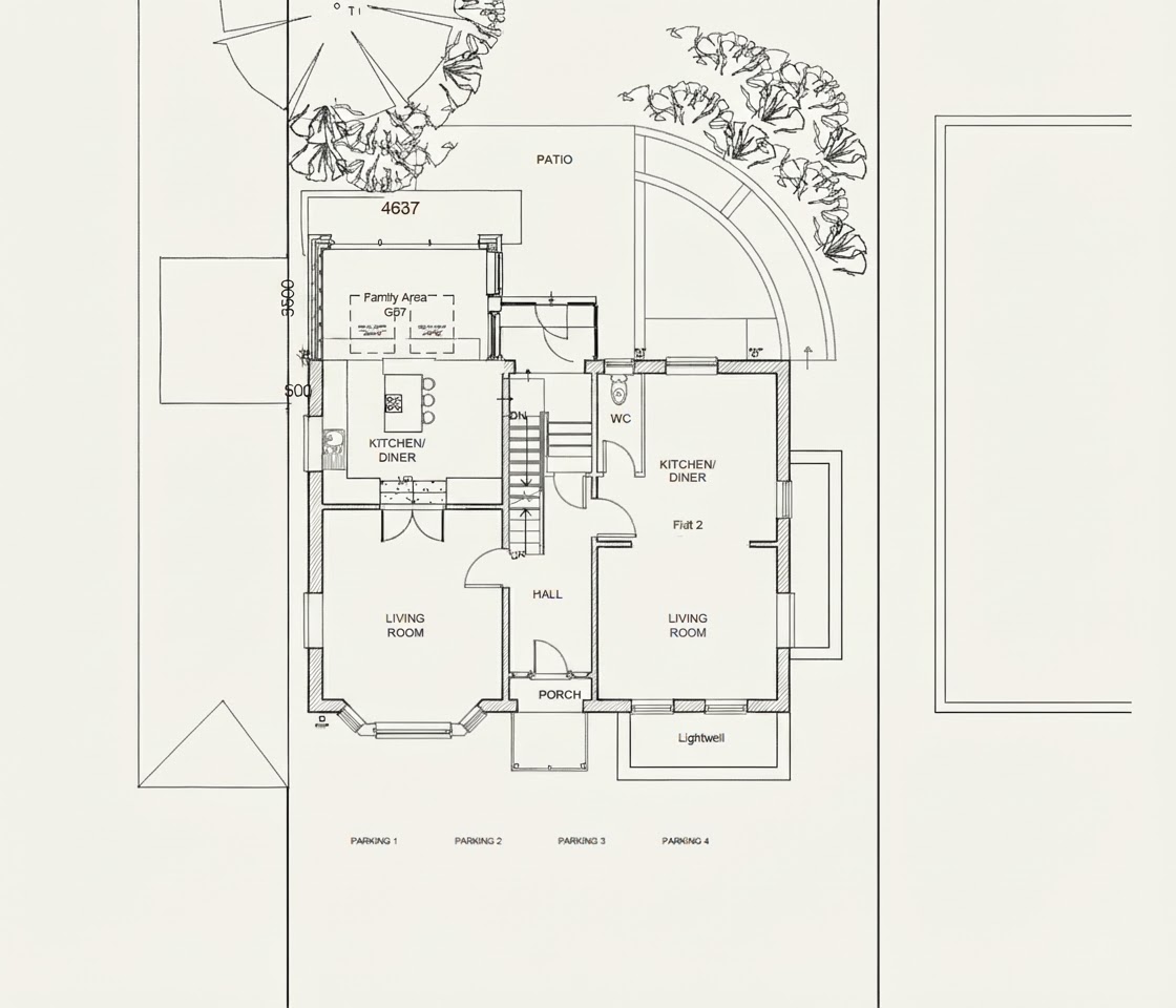 Proposed floor and site plan for Crouch Hill